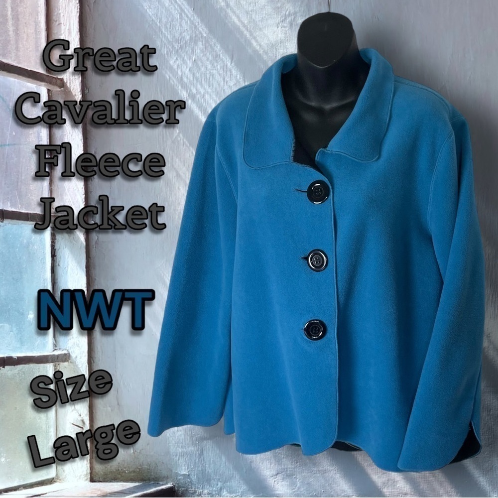 Great Cavalier | NWT Blue  & Black Reversible Jacket Size Large